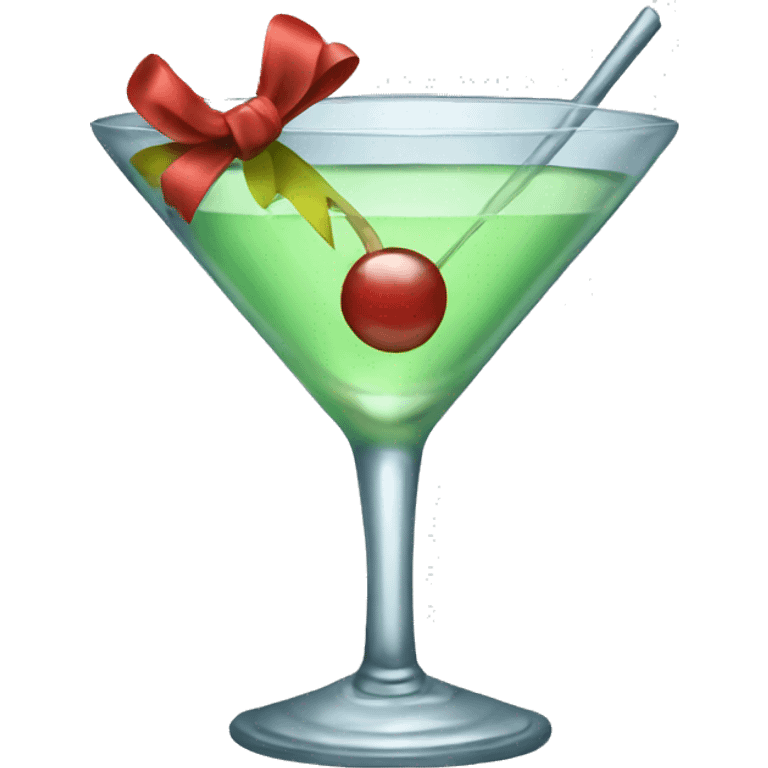 martini with a bow emoji