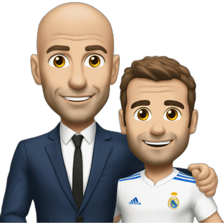 emanuel macron avec zidane emoji