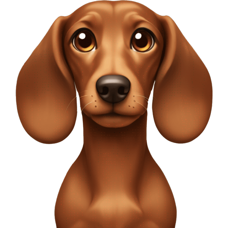 brown dachshund with light brown fluffy ears and breast emoji