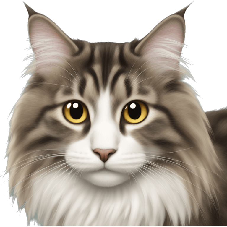 Norwegian forest cat emoji