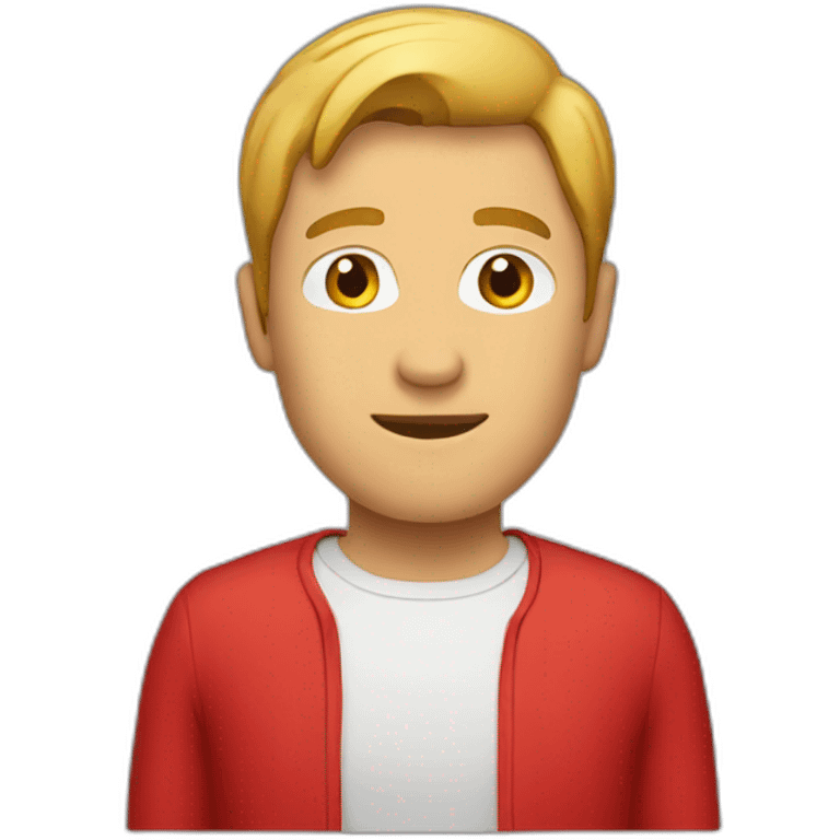 solo red shirt male emoji