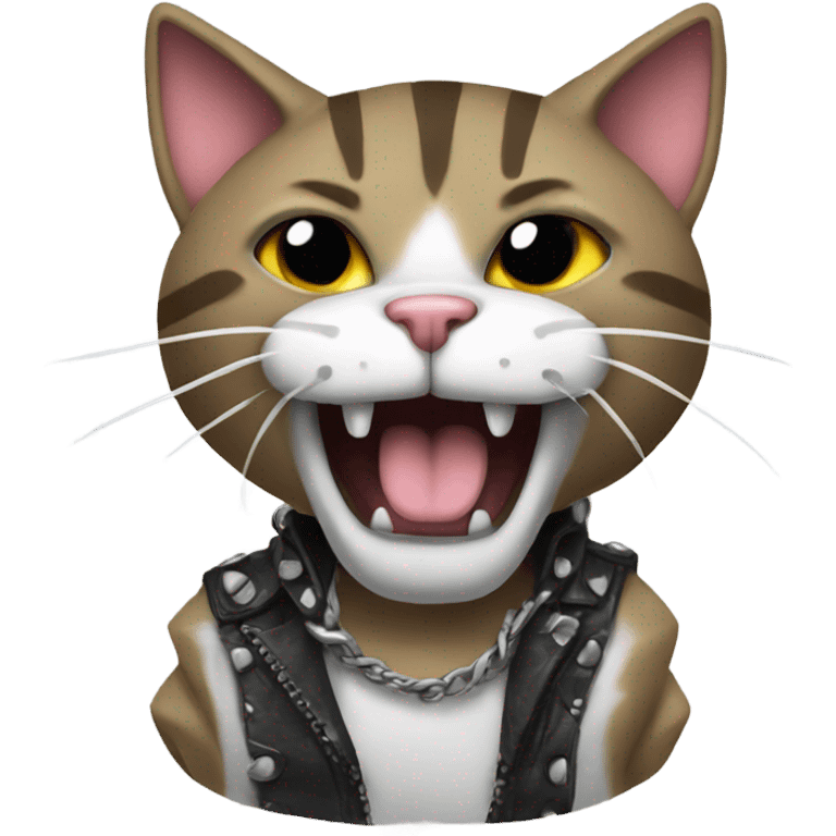 Metal rocking cat emoji