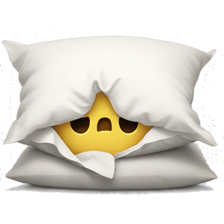 cartoon head buried in pillow emoji