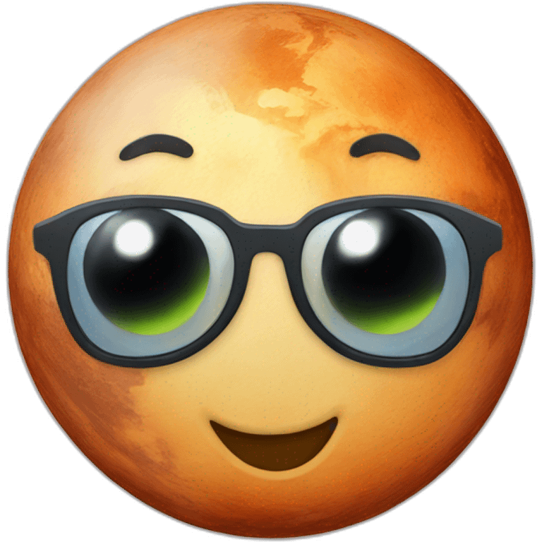 Planet Earth with glasses emoji