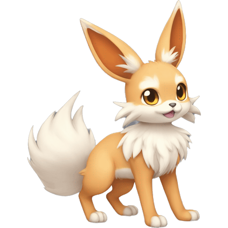 Eeveelution-Bunny-Fox-Pokémon-fusion full body emoji