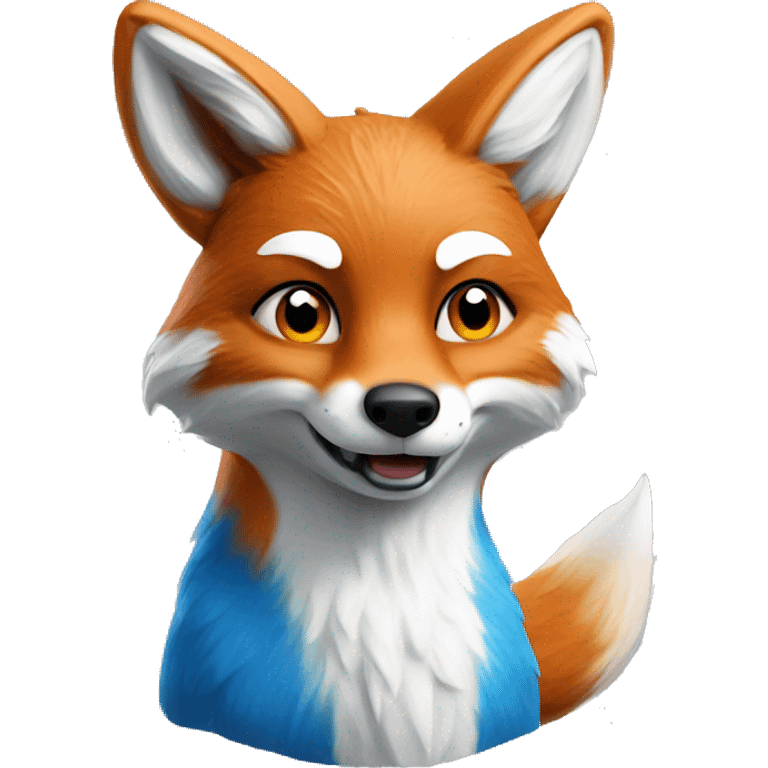 fox with blue/white fur they say hi emoji