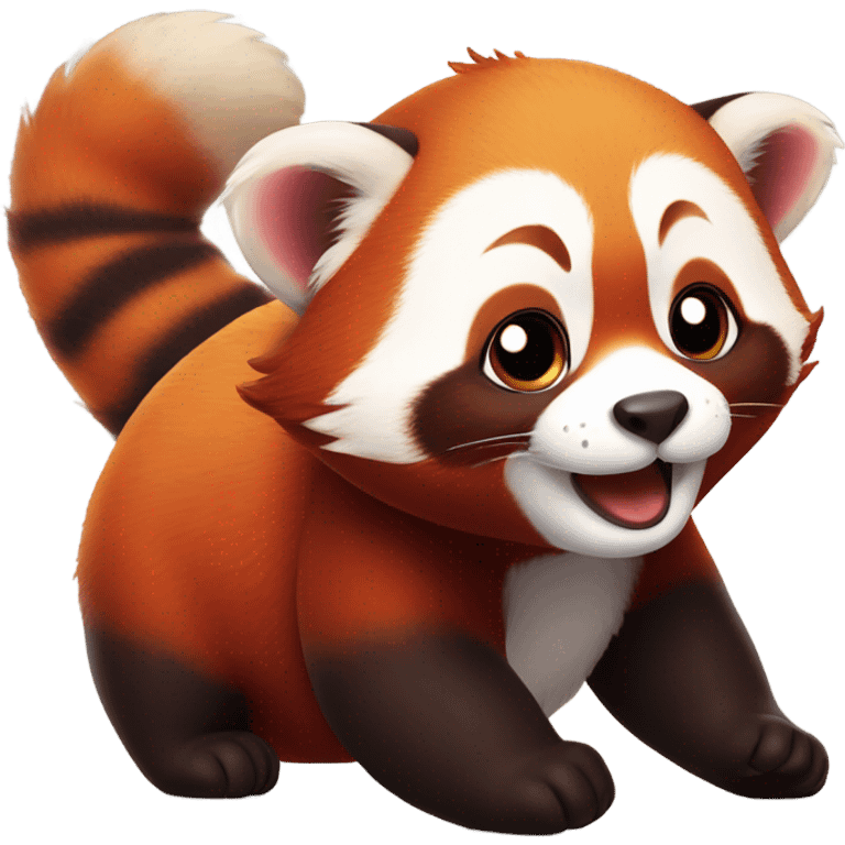 Red panda being silly emoji