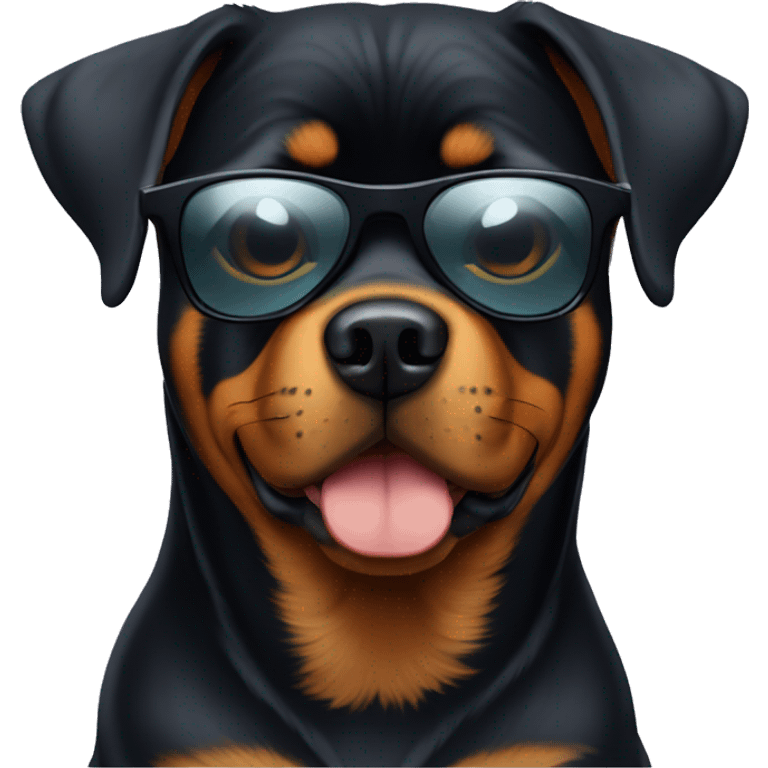 Rottweiler with sunglasses  emoji