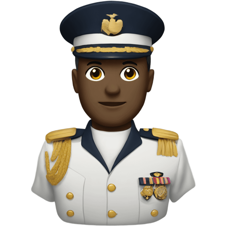 Navy Commander dressed in burgundy and gold dress uniform emoji