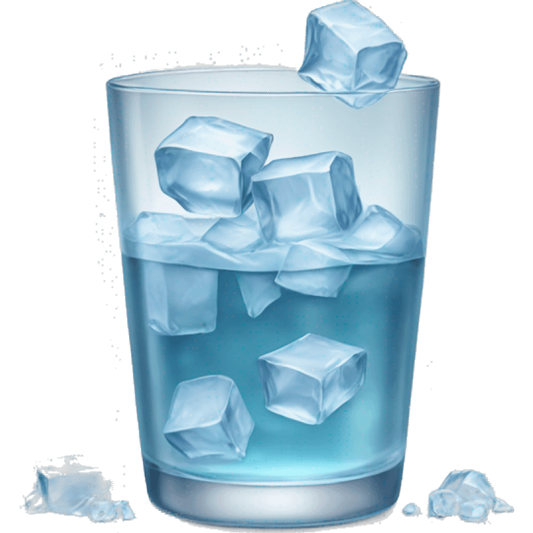 Glass of ice emoji