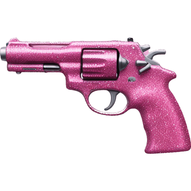 pink gun glittery  emoji