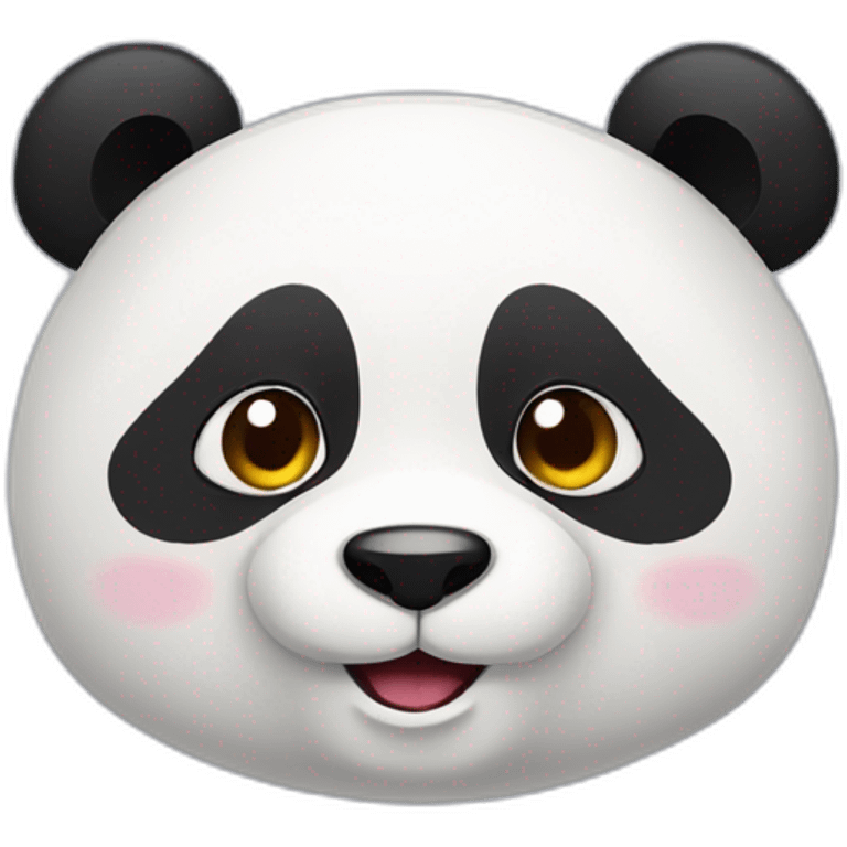 Panda qui tire la langue emoji