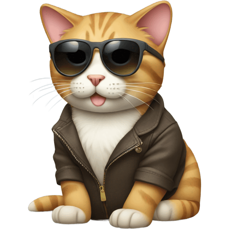 Cat with sunglasses emoji