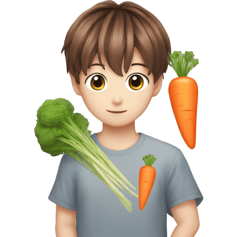 jungkook with carrot emoji