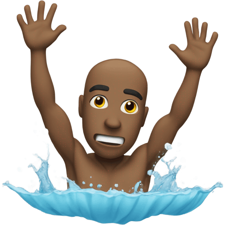 Man doing a manu in water emoji