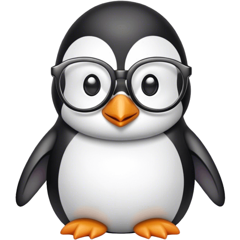 penguin wearing glasses emoji