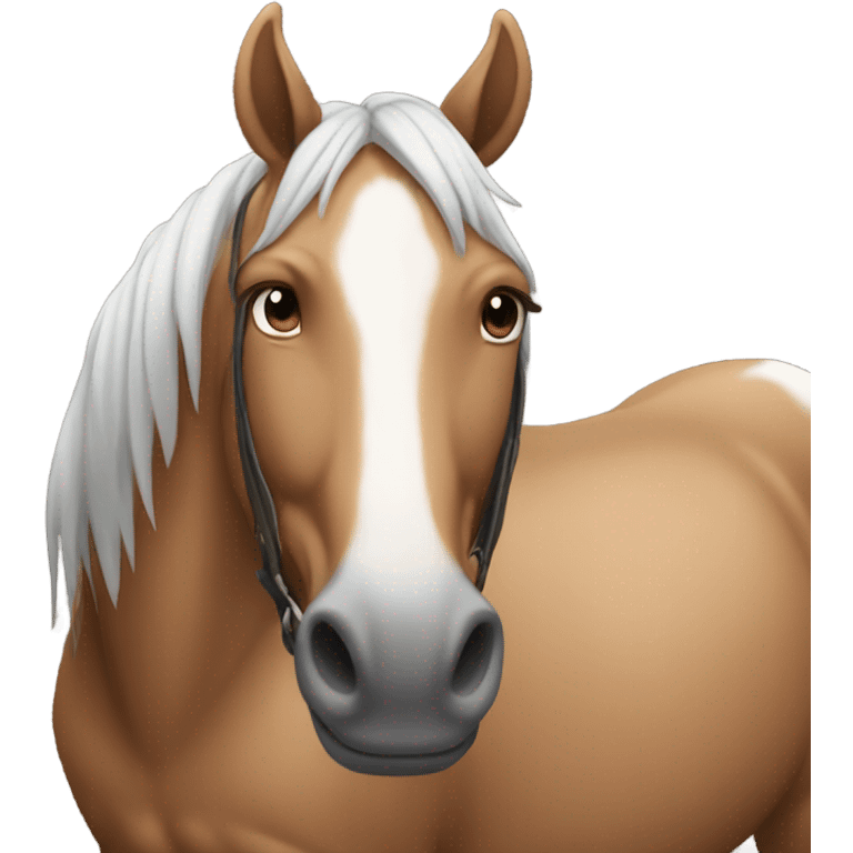 un caballo riendo  emoji