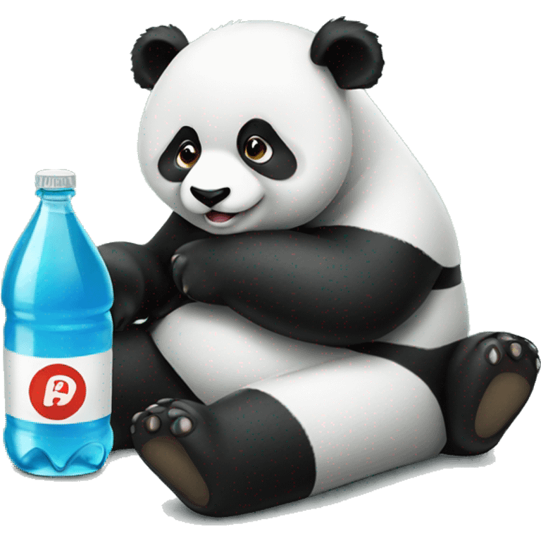 Panda laying soda emoji