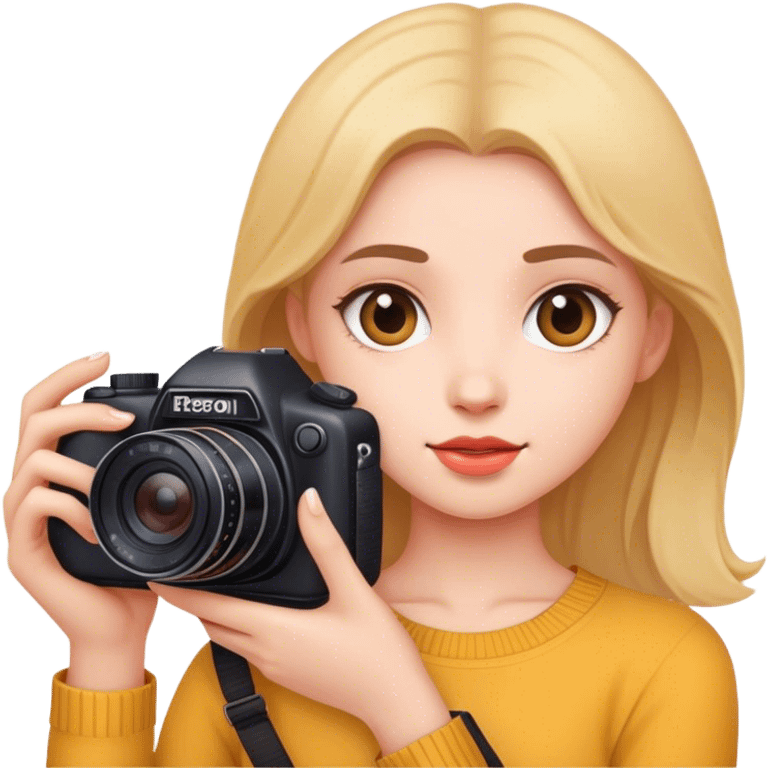 Girl with camera emoji