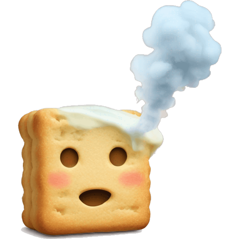 Butter biscuit with a vape emoji