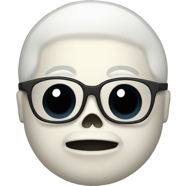 fat skeleton with glasses emoji