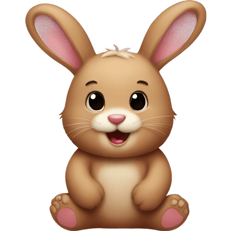 Bunny loves bear emoji