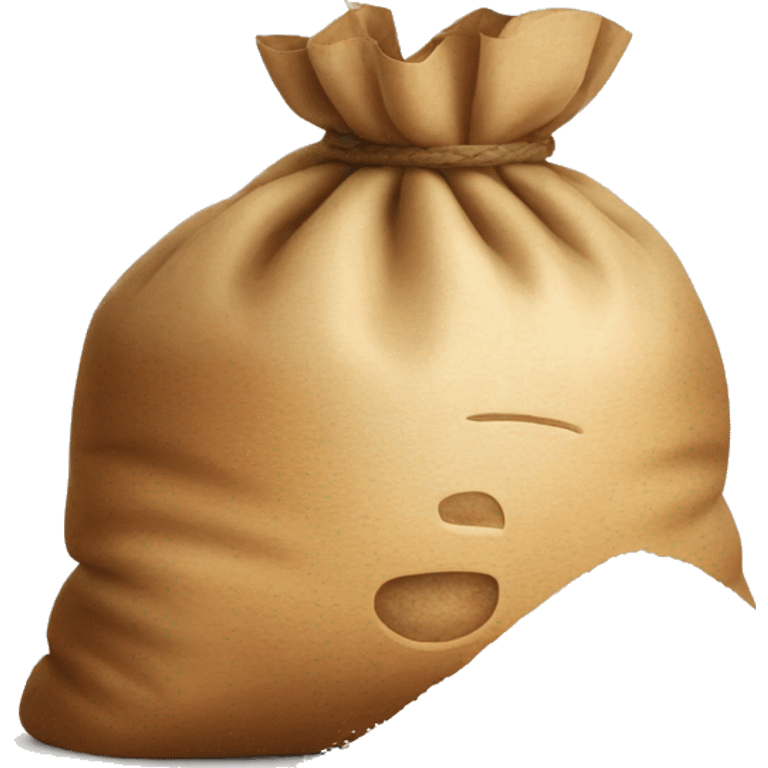 a bag of flour smokes a cigar emoji