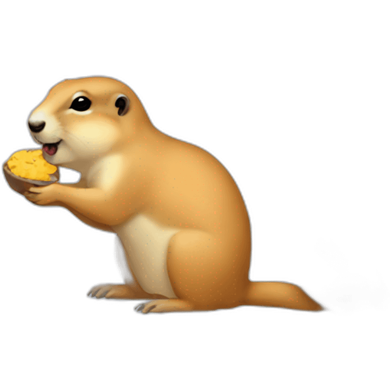 Prairie dog eating emoji