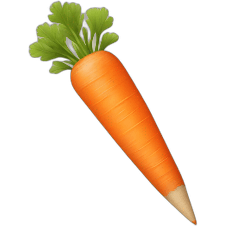 pencil in the form of a carrot emoji