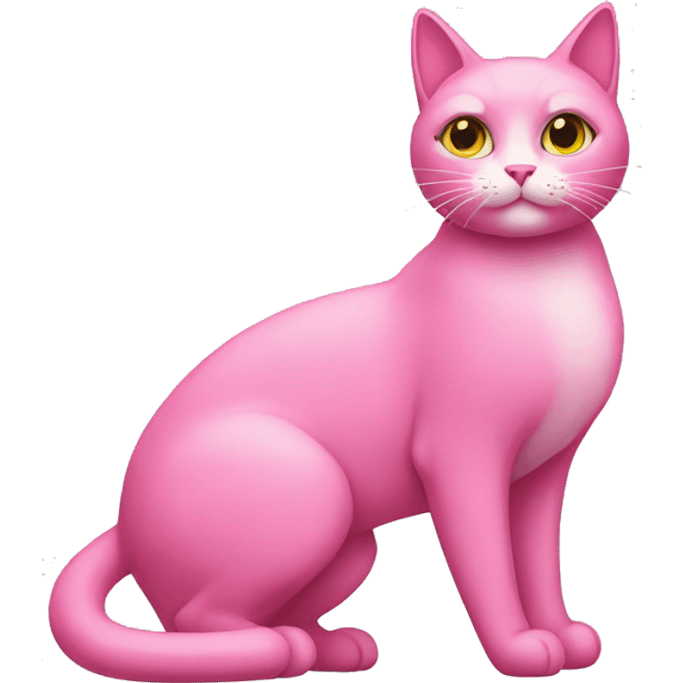 pink cat with high heels emoji