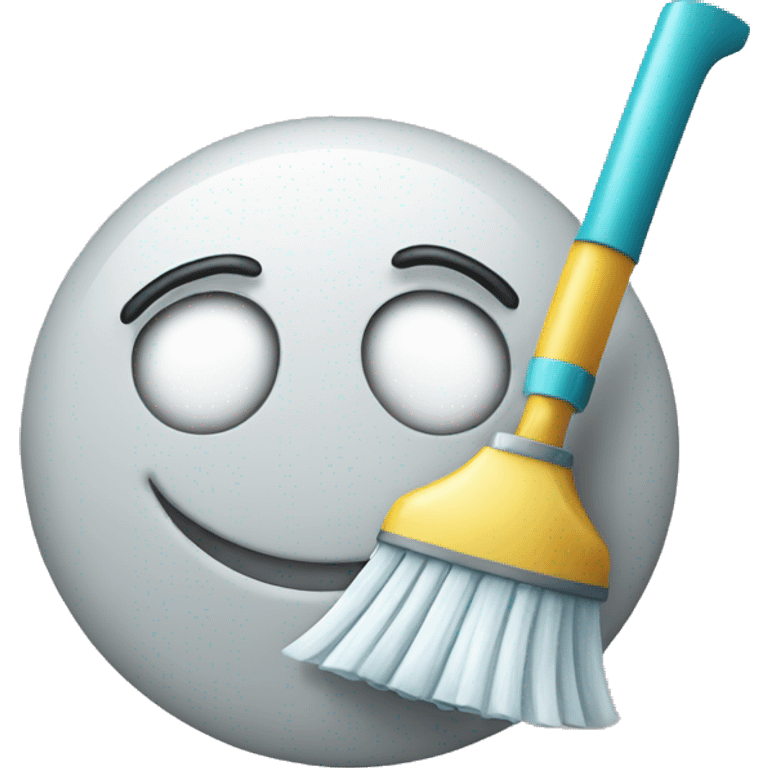 cleaning smiley face emoji