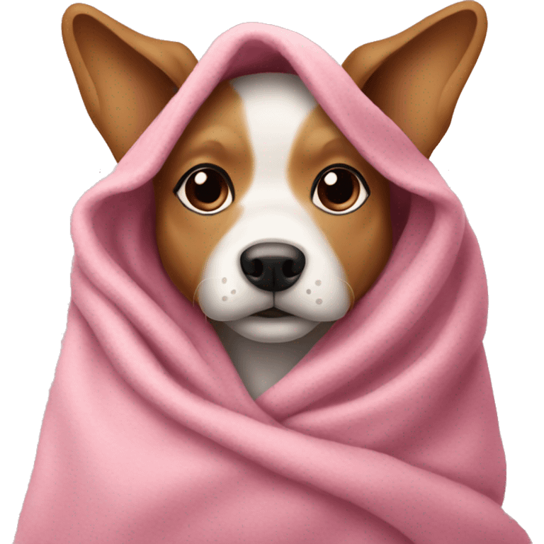 Blanket pink a dog in the blanket emoji