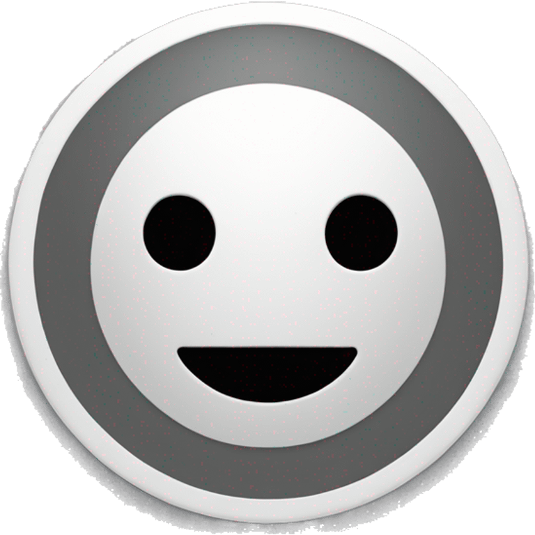 Gray circle with a white S emoji