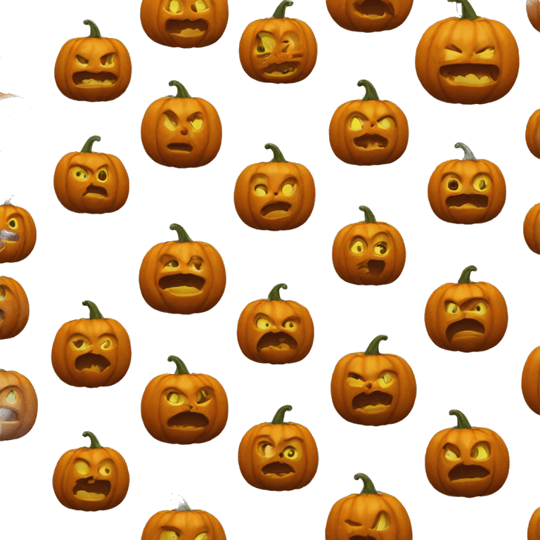 pumkin with a cat carved into it emoji