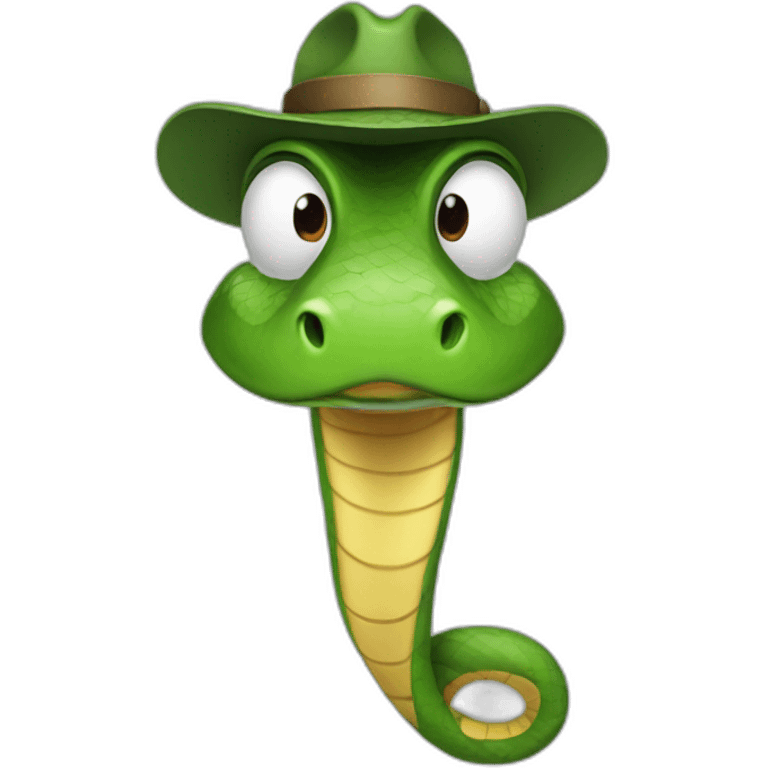 Snake with a propeller hat emoji