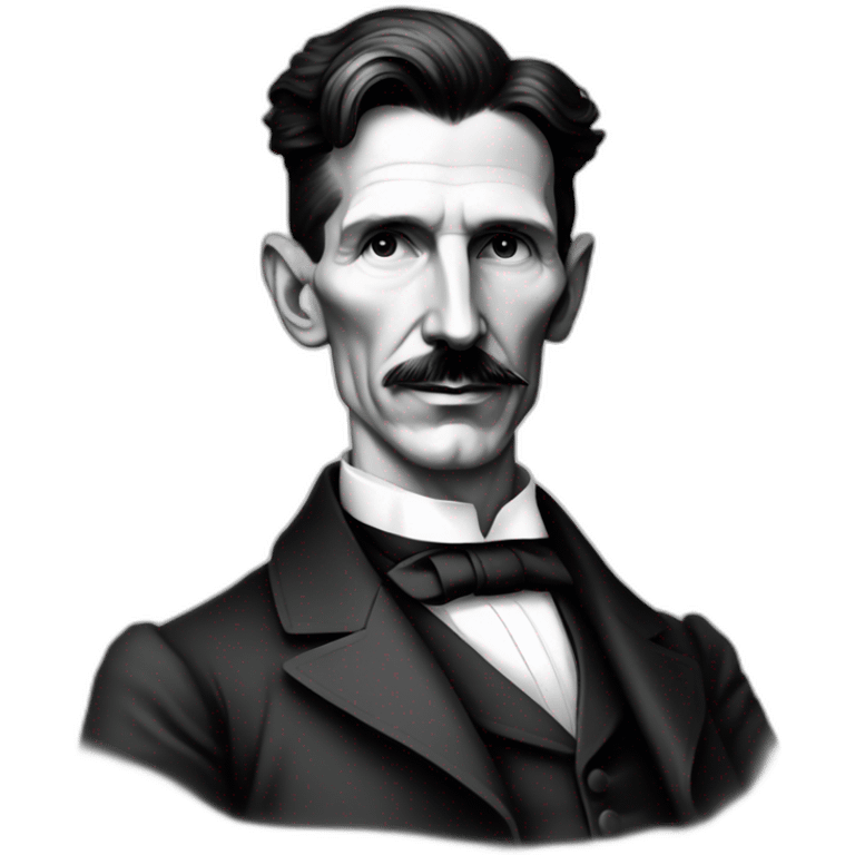 realist black and white nikola tesla emoji