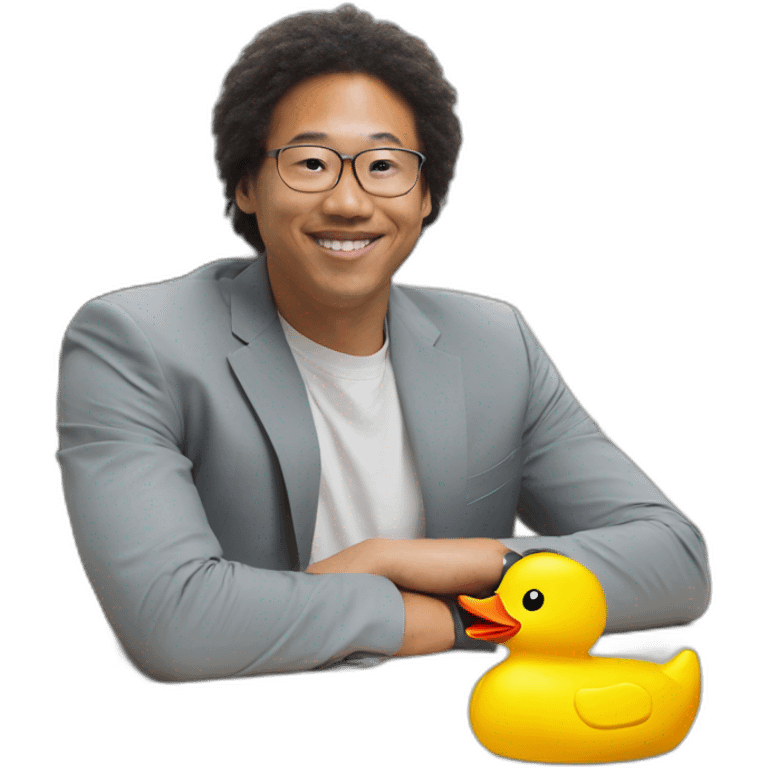 yellow carton rubber duck that is a software engineer emoji