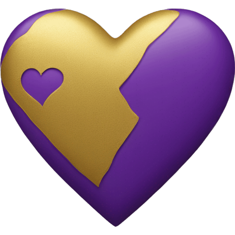 Purple and Gold Heart emoji