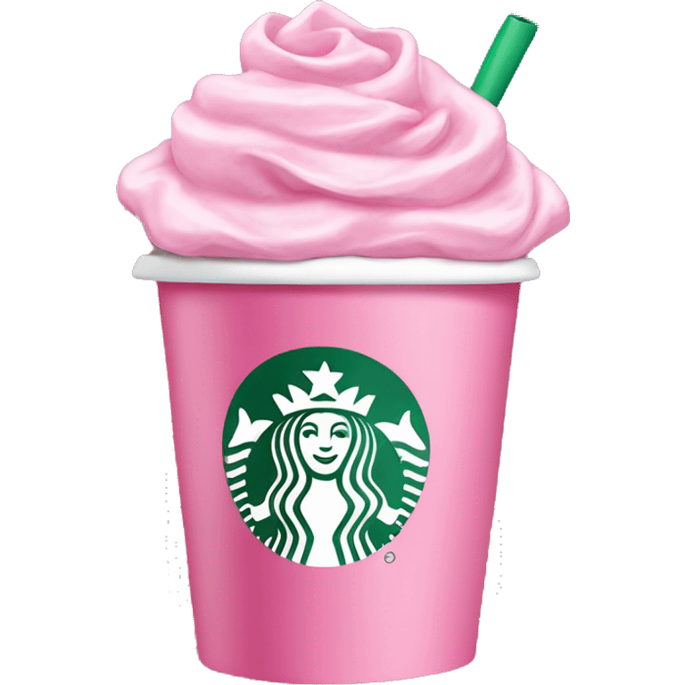 pink starbucks cup with coquette bow  emoji