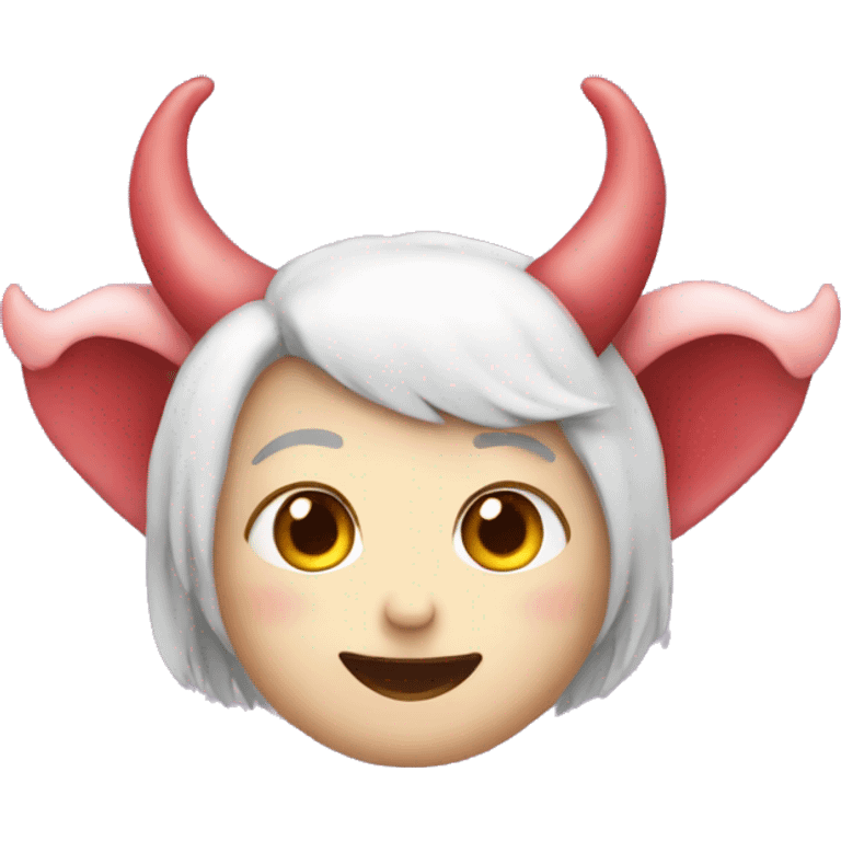 The heart with cute horns emoji