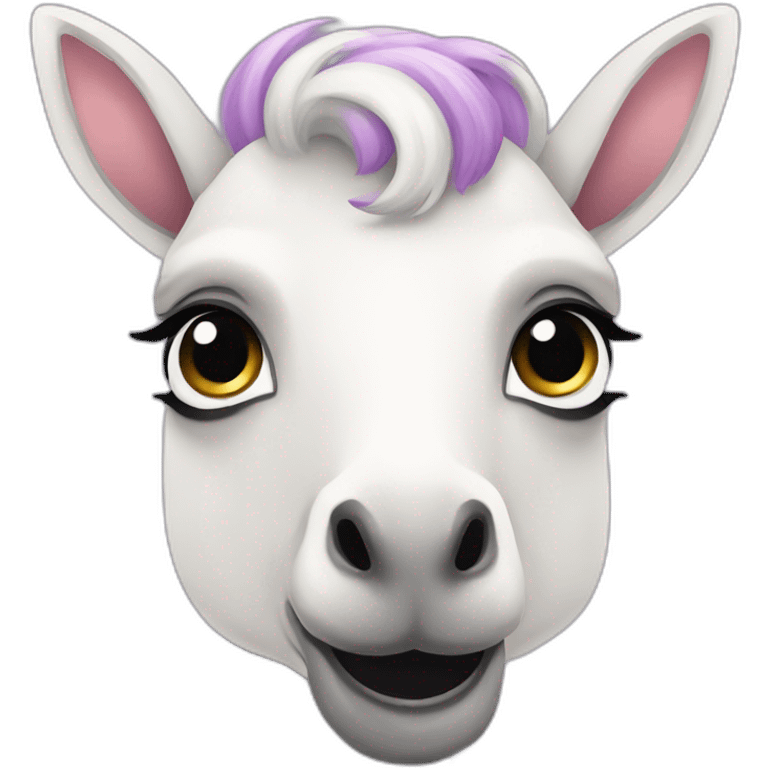 Lama unicorn emojis emoji