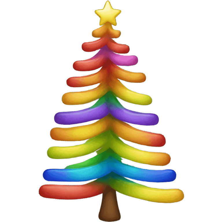 rainbow christmas tree emoji