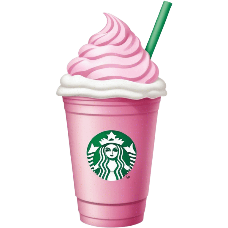 starbucks cup pink drink with cold foam emoji