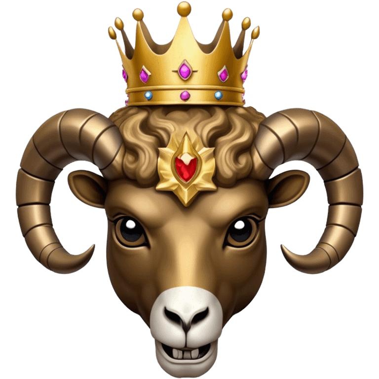 A Ram head in the terminator style (add a crown) emoji