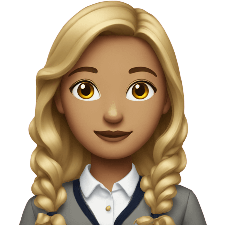 A preppy girl emoji