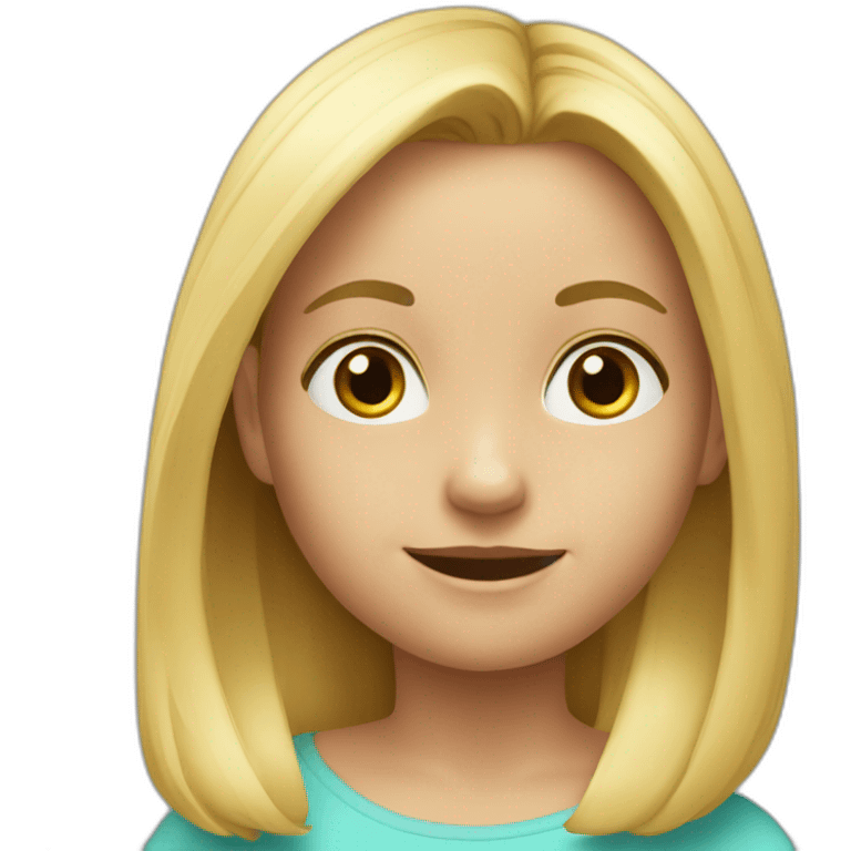 girl 6 y.o blond emoji