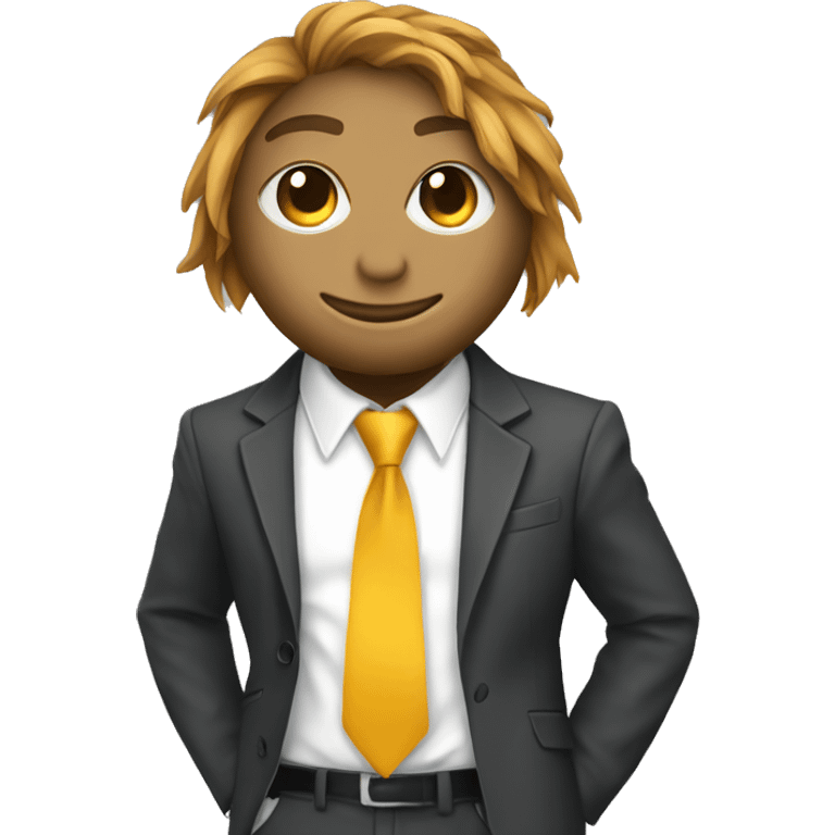 kite mascot business suit emoji