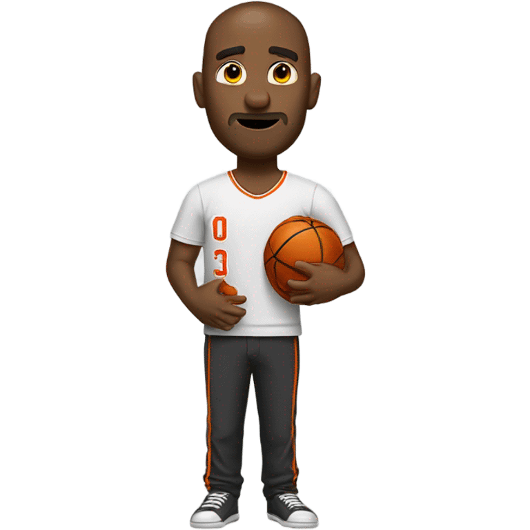 man with two basketballs under his shirt emoji