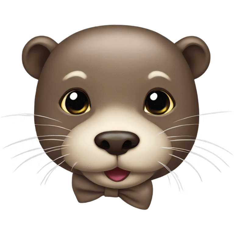 Otter with bow emoji