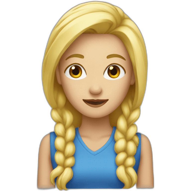 Femme blonde avec des taches de rousseur emoji